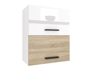 Kuchyňská skříňka Belini horní 60 cm bílý lesk / dub sonoma Výrobce INF SGP2-60/1/WT/WDS/0/B1