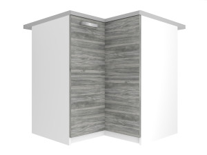Kuchyňská skříňka Belini spodní rohová 90 cm šedý antracit Glamour Wood s pracovní deskou Výrobce TOR SNP90/2/WT/GW1/0/U