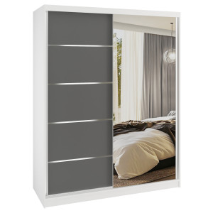 Szafa przesuwna SERENITY 133 cm szara mat Producent MBP SERENITY SZP6/0/W/SR/0/HIAL