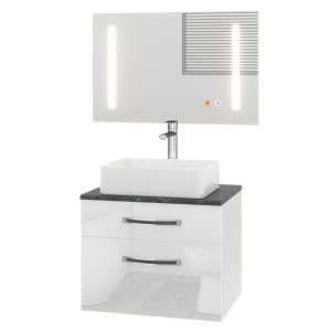 Koupelnový nábytek Belini Premium Full Version bílý lesk Euphoria Výrobce EUP P 60/0/W/W/0/BK/MB