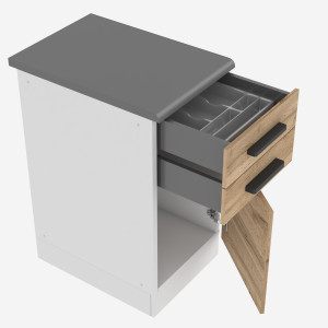 Kuchyňská skříňka dolní 40 cm šuplíky TOR SDSZ40WS/0/WT/DW/B/B1/PP