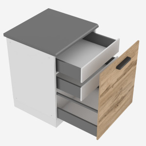 Kuchyňská skříňka dolní 60 cm šuplíky vnitřní TOR SDSZW60/0/WT/DW/B/B1/PP