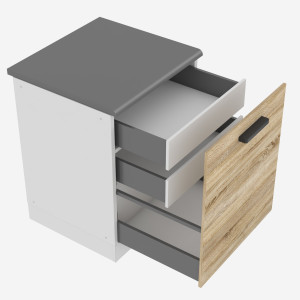 Kuchyňská skříňka dolní 60 cm šuplíky vnitřní TOR SDSZW60/0/WT/DS/B/B1/PP