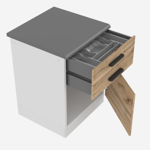 Kuchyňská skříňka dolní 60 cm šuplíky TOR SDSZ60WS/0/WT/DW/B/B1/PP