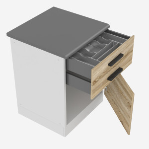 Kuchyňská skříňka dolní 60 cm šuplíky TOR SDSZ60WS/0/WT/DS/B/B1/PP