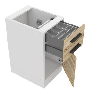 Kuchyňská skříňka dolní 40 cm šuplíky TOR SDSZ40WS/0/WT/DS/0/B1/PP