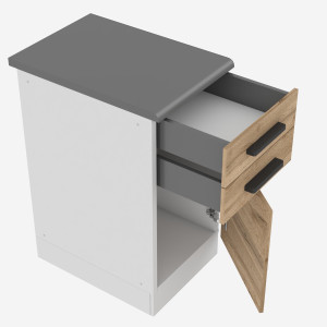 Kuchyňská skříňka Belini Premium Full Version spodní se zásuvkami 40 cm dub wotan s pracovní deskou Výrobce TOR SDSZ40/0/WT/DW/B/B1/PP