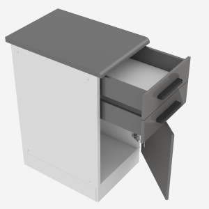 Kuchyňská skříňka Belini Premium Full Version spodní se zásuvkami 40 cm šedý lesk s pracovní deskou Výrobce INF SDSZ40/0/WT/S/B/B1/PP