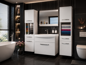 Koupelnový nábytek skříňky s umyvadlem a zrcadlem bílá matná Výrobce ROD PRIMO M 6/0/W/W/0/ZINC