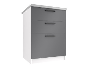 Kuchynská skrinka Belini spodná so zásuvkami 60 cm šedý mat bez pracovnej dosky Výrobca TOR SDSZ60/1/WT/SR/0/B1