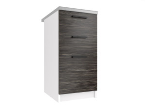 Kuchynská skrinka Belini spodná so zásuvkami 40 cm eben kráľovský s pracovnou doskou Výrobca TOR SDSZ40/1/WT/HK/0/B1