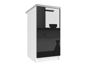 Kuchynská skrinka Belini spodná 40 cm čierny lesk s pracovnou doskou Výrobca INF SD2-40/0/WT/B/0/B1