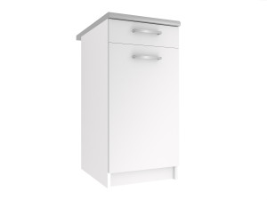 Kuchynská skrinka Belini spodná so zásuvkami 40 cm biely mat s pracovnou doskou Výrobca TOR SDSZ1-40/1/WT/WT/0/E