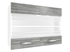 Kuchynská skrinka Belini horná 80 cm šedý antracit Glamour Wood Výrobca TOR SGW80/2/WT/GW1/0/U