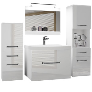 Kúpeľňový nábytok Belini Premium Full Version biely lesk + umývadlo + zrkadlo + LED osvetlenie Glamour 81 Výrobca