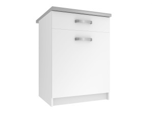 Kuchynská skrinka Belini spodná so zásuvkami 60 cm biely mat s pracovnou doskou Výrobca TOR SDSZ1-60/0/WT/WT/0/U