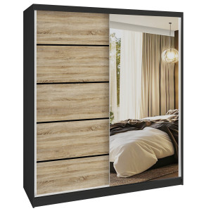 Šatníková skriňa SERENITY 158 cm dub sonoma mat MBP SERENITY SZP7/0/B/DS/0/HIAL