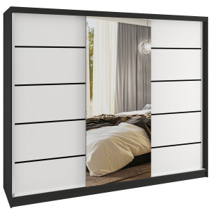 Šatníková skriňa SERENITY 232 cm biely mat MBP SERENITY SZP8/0/B/W/0/HIAL