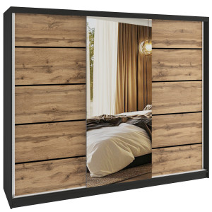 Šatníková skriňa SERENITY 232 cm dub wotan mat MBP SERENITY SZP8/0/B/DW/0/HIAL