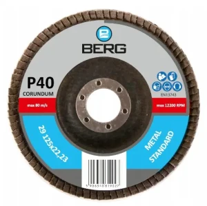 SCHLEIFSCHEIBE BERG A-40 GR 40 125x22 KORUND A40 GR40