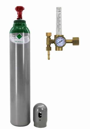 Gasflasche ARGON + Druckminderer mit Rotameter