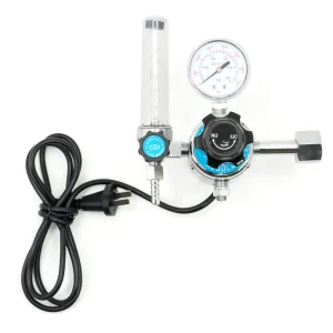 CO2-Reduzierer mit Rotameter und 24V-Heizung