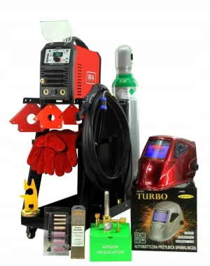SCHWEISSSET IDEAL EXPERT TIG 200 DC PULS Gasflasche Druckminderer