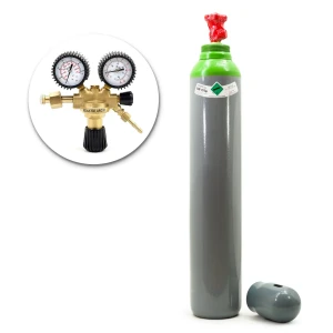 Gasflasche MIX 10l ARGON/CO2 + Druckminderer Ar / CO2