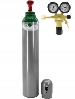 Argon-Gasflasche 8L 200 BAR + Druckminderer AR/CO2 Typ GCE – BestSchweissen.de