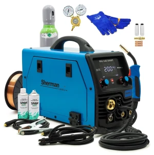 SET Sherman™ MIG/MAG 200A Inverter Schweißgerät WIG LCD Synergie 3in1 Gaslos/Gas - Set #1