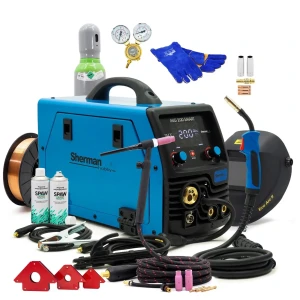 SET Sherman™ MIG/MAG 200A Inverter Schweißgerät WIG LCD Synergie 3in1 Gaslos/Gas - Set #2