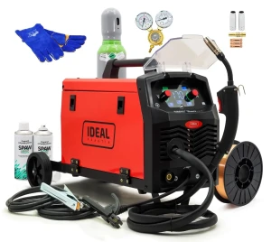 SET Ideal™ PRAKTIK MIG 200 SYNERGIC LED Inverter Schweißgerät 200A 4in1 FLUX MMA WIG - Set #1