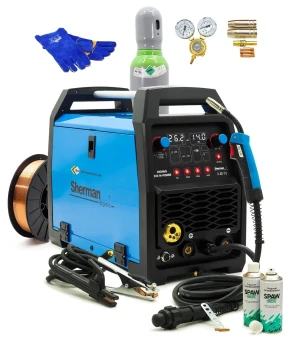 SET Sherman™ MIG/MAG 200A Inverter Schweißgerät WIG Synergie Punktschweißen 3in1 DIGIMIG 202 M-POWER - Set #1