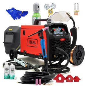 SET Ideal™ PRAKTIK MIG 200 SYNERGIC LED Inverter Schweißgerät 200A 4in1 FLUX MMA WIG - Set #2
