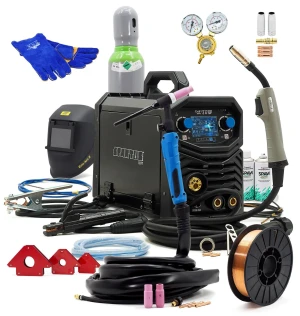 SET Spartus® MIG/MAG Schweißgerät WIG 200Amp LCD Doppel Puls Synergie 3in1 230V - Set #1