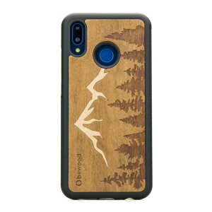 Drewniane Etui Huawei P20 Lite GÓRY IMBUIA