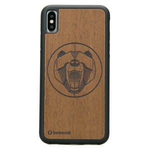 Drewniane Etui iPhone XS Max NIEDŹWIEDŹ MERBAU