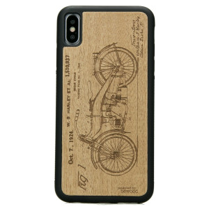 Drewniane Etui iPhone XS Max HARLEY PATENT ANIEGRE