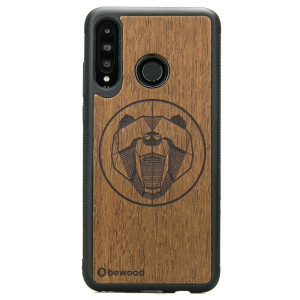 Drewniane Etui Huawei P30 Lite NIEDŹWIEDŹ MERBAU