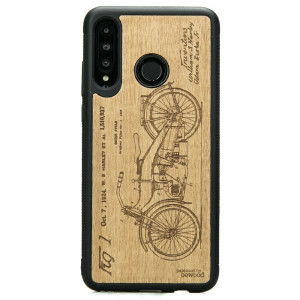 Drewniane Etui Huawei P30 Lite HARLEY PATENT ANIEGRE