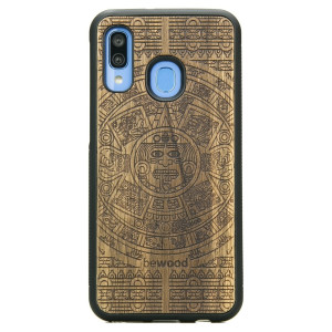 Drewniane Etui na Samsung Galaxy A40 KALENDARZ AZTECKI LIMBA