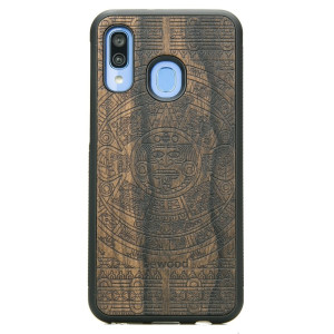 Drewniane Etui na Samsung Galaxy A40 KALENDARZ AZTECKI ZIRICOTE