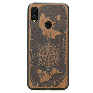 Drewniane Etui Xiaomi Redmi Note 7 RóżA WIATRÓW MERBAU