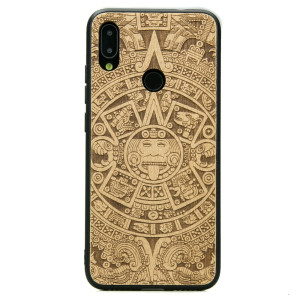 Drewniane Etui Xiaomi Redmi Note 7 KALENDARZ AZTECKI ANIEGRE