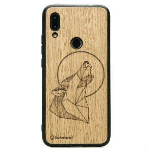 Drewniane Etui Xiaomi Redmi 7 WILK DĄB
