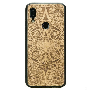 Drewniane Etui Xiaomi Redmi 7 KALENDARZ AZTECKI ANIEGRE