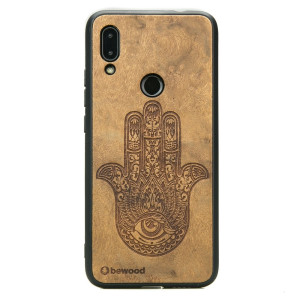Drewniane Etui Xiaomi Redmi 7 HAMSA IMBUIA