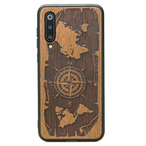 Drewniane Etui Xiaomi Mi 9 SE RóżA WIATRÓW MERBAU