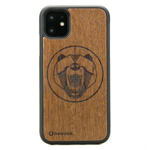Drewniane Etui na iPhone 11 NIEDŹWIEDŹ MERBAU