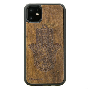 Drewniane Etui na iPhone 11 HAMSA IMBUIA